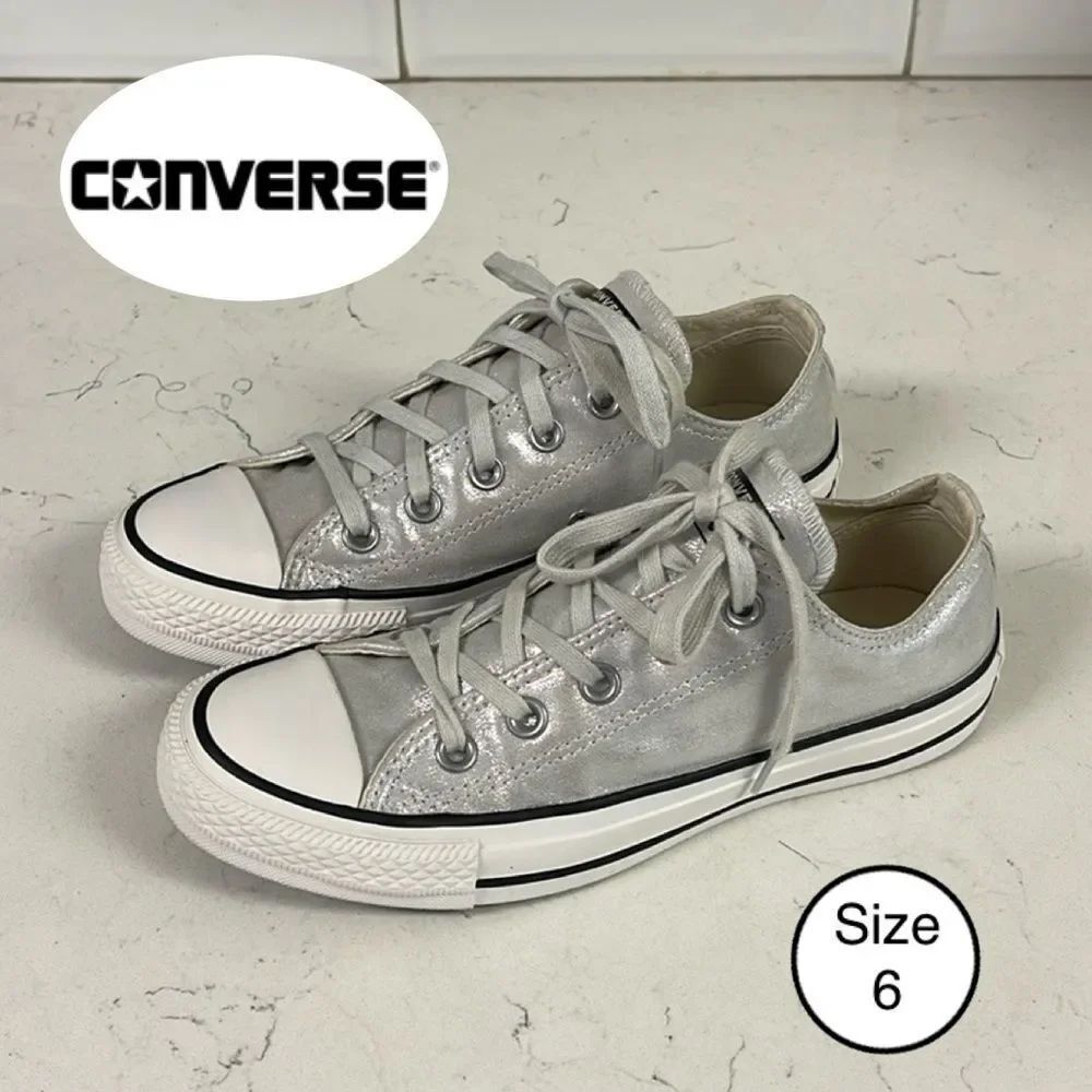 Converse Chuck Taylor All Star Ox Women's Shoes Mouse-Black-White 563411f Size 6